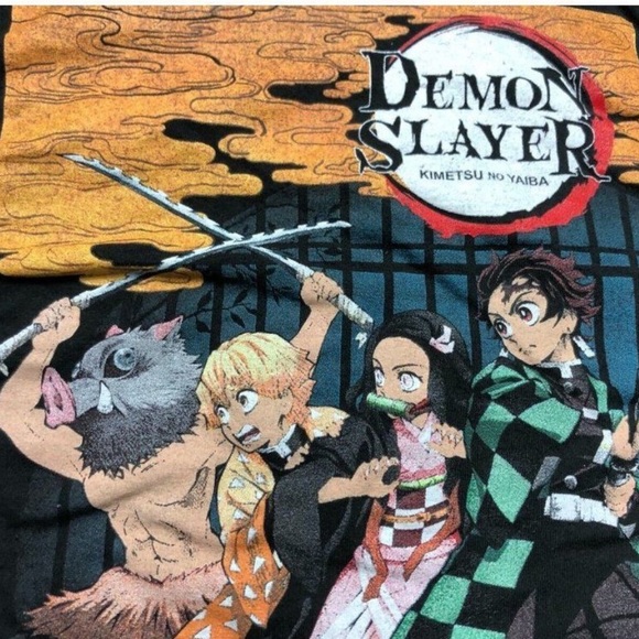 Demon Slayer Men's Short Sleeve Graphic Tee Size Small Black - Picture 3 of 3